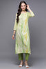 Cream Viscose Rayon Tie & Dye Straight Kurta VCK9444