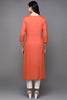 Orange Viscose Rayon Ethnic Motifs Straight Kurta VCK9456