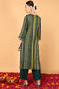 Green Viscose Rayon Ethnic Motifs Printed Straight Kurta VCK9465