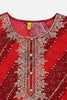 Red Viscose Rayon Bandhani Straight Kurta VCK9471