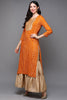 Orange Viscose Rayon Bandhani Straight Kurta VCK9473