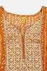 Orange Viscose Rayon Bandhani Straight Kurta VCK9473