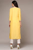 Yellow Silk Blend Embroidered Straight Kurta VCK9493