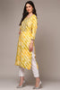 Yellow Viscose Rayon Leheriya Printed Straight Kurta VCK9496