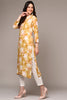 Yellow Viscose Rayon Floral Printed Straight Kurta VCK9501