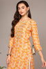 Orange Viscose Rayon Embroidered Kurta VCK9509