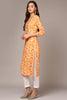 Orange Viscose Rayon Embroidered Kurta VCK9509