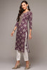 Purple Viscose Rayon Ethnic Motifs Straight Kurta VCK9512