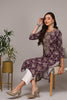 Purple Viscose Rayon Ethnic Motifs Straight Kurta VCK9512