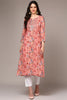 Pink Viscose Rayon Floral Straight Kurta VCK9513