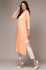 Orange Viscose Rayon Embroidered Kurta VCK9515