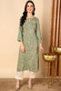 Green Viscose Rayon Ethnic Motifs Printed Straight Kurta VCK9523