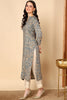 Grey Viscose Rayon Ethnic Motifs Printed Straight Kurta VCK9527