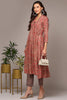 Pink Viscose Rayon Ethnic Motifs Printed Alia Cut Kurta VCK9536