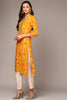 Yellow Viscose Rayon Bandhani Printed Straight Kurta VCK9540