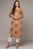 Orange Viscose Rayon Abstract Straight Kurta VCK9541