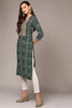 Green Viscose Rayon Bandhani Straight Kurta VCK9547