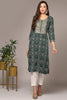 Green Viscose Rayon Bandhani Straight Kurta VCK9547