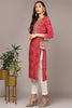 Pink Viscose Rayon Bandhani Straight Kurta VCK9548