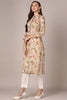 Khaki Viscose Rayon Floral Printed Straight Kurta VCK9591