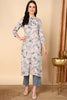 Grey Viscose Rayon Floral Printed Straight Kurta VCK9593