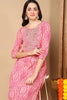 Pink Viscose Rayon Abstract Printed Straight Kurta VCK9620