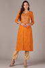 Yellow Viscose Rayon Bandhani Embroidered Straight Kurta VCK9623