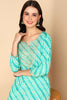 Sea Green Viscose Rayon Leheriya Printed Straight Kurta VCK9629