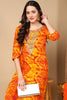 Orange Viscose Rayon Abstract Printed Straight Kurta VCK9691