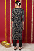 Navy Blue Silk Blend Floral Printed Straight Kurta VCK9698