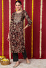 Maroon Silk Blend Floral Printed Straight Kurta VCK9699