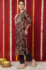 Maroon Silk Blend Floral Printed Straight Kurta VCK9699