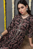 Black Viscose Rayon Floral Printed A-Line Kurta VCK9718