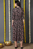 Black Viscose Rayon Floral Printed A-Line Kurta VCK9718