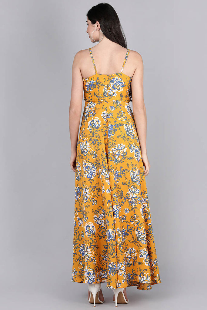  Women Mustard Floral Printed Dress