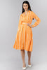  Women Yellow Striped Striped Dress