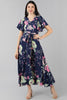  Women Purple Floral Printed Dress