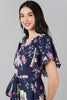  Women Purple Floral Printed Dress