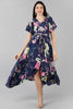  Women Purple Floral Printed Dress