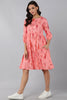  Women Pink Cotton Dress 