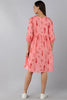  Women Pink Cotton Dress 