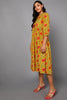  Women Yellow Cotton Dress