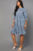  Women Blue Cotton Dress 