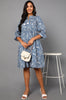  Women Blue Cotton Dress 