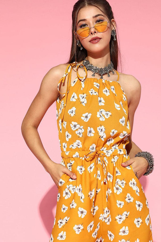  Mustard Printed Ethnic Jumpsuit