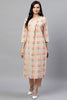   Occasion Wear Cotton Fabric Printed Stylish Peach Color Kurta And Palazzo Set 