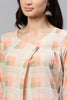   Occasion Wear Cotton Fabric Printed Stylish Peach Color Kurta And Palazzo Set 