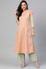 Peach Pure Cotton Ethnic Motifs kurta Set VKSET1047