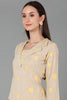  Women Beige Pure Cotton Printed Kurta Trousers 