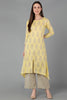  Women Yellow Pure Cotton Printed Kurta Palazzos 